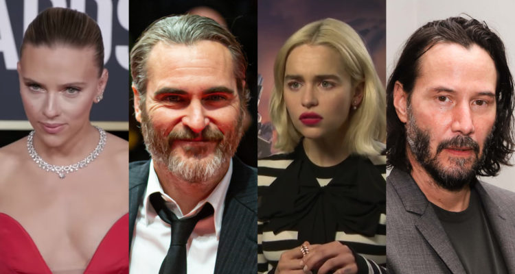 Scarlett Johansson, Joaquin Phoenix,  Emilia Clarke  y Keanu Reeves | Wikimedia Commons