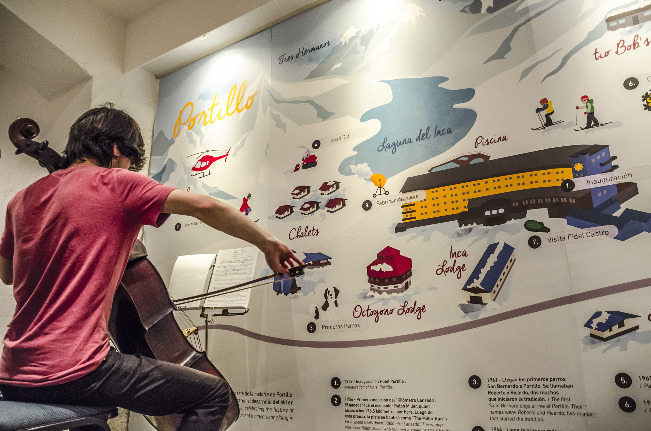 Ensayo en los pasillos de Ski Portillo – Contexto | Foto: Felipe Elgueta Frontier