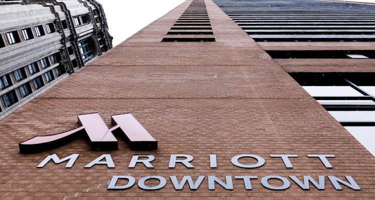 Vista de un hotel Marriott en Nueva York, Estados Unidos, el 30 de noviembre de 2018. EFE/ Justin Lane/Archivo
