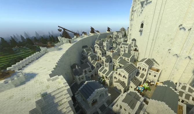 NVIDIA GeForce on X: The beacons of Minas Tirith! The beacons are lit!  Gondor needs us to mine faster! Thiss full scale recreation of Minas Tirith  in Minecraft with #RTXOn by @MCMiddleEarth
