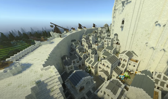 Minecraft with RTX  Minas Tirith by Minecraft Middle-Earth