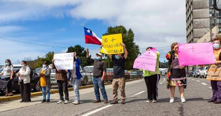 Corte de calle del 13 de enero de 2021 en Puerto Montt | Agencia UNO