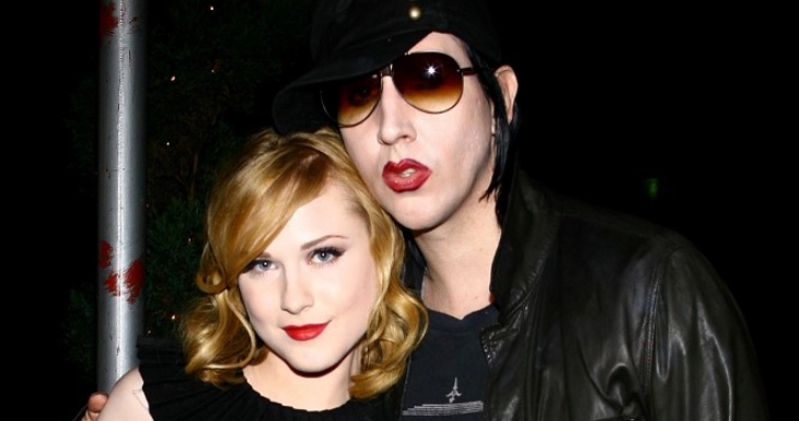 Evan Rachel Wood y Marilyn Manson en 2007 | AFP