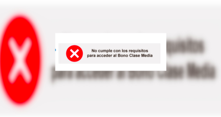Pantallazo postulación a Bono Clase Media