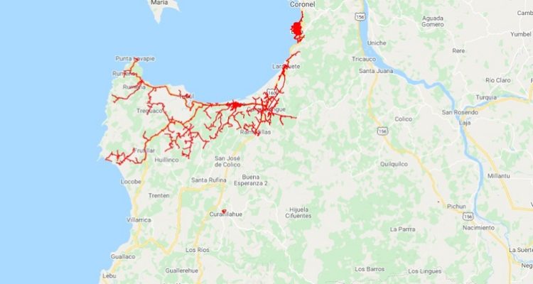 Mapa de falla de Frontel 