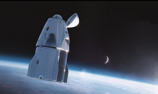 Ilustración del Crew Dragon en el espacio | SpaceX | Instagram