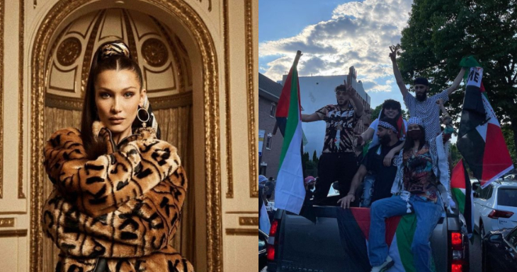 Bella Hadid para Versace | Bella Hadid en protesta por Palestina, Instagram