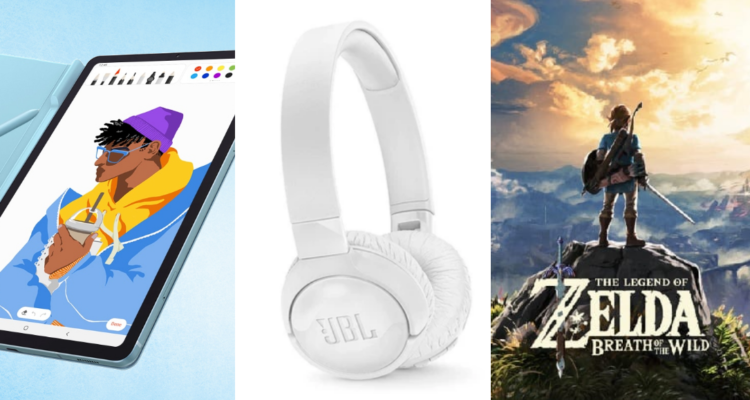 Tablet Samsung S6 Lite | Audífonos JBL Tune T115 | The Legend of Zelda: Breath of the Wild
