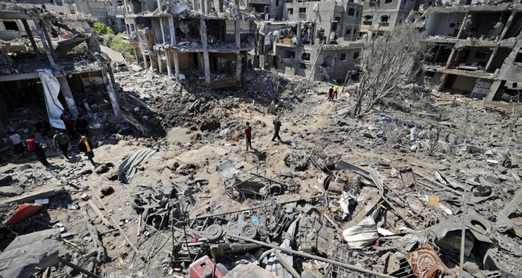 Zona bombardeada en Beit Hanun, al norte de la franja e Gaza. Mahmud Hams | Agence France-Presse