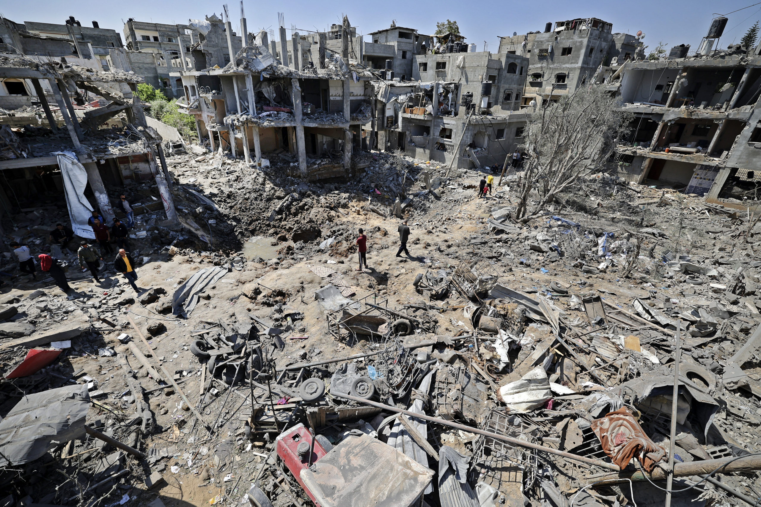 Zona bombardeada en Beit Hanun, al norte de la franja e Gaza. Mahmud Hams | Agence France-Presse