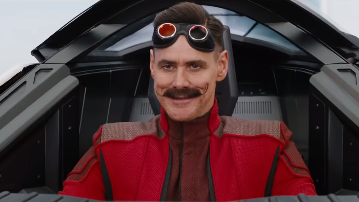 Jim Carrey en la película de Sonic