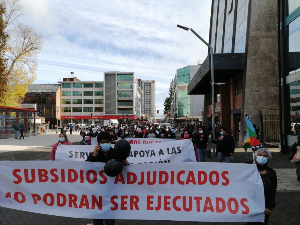 Temuco: beneficiarios de subsidios de vivienda se manifiestan por retraso en ejecución de proyectos