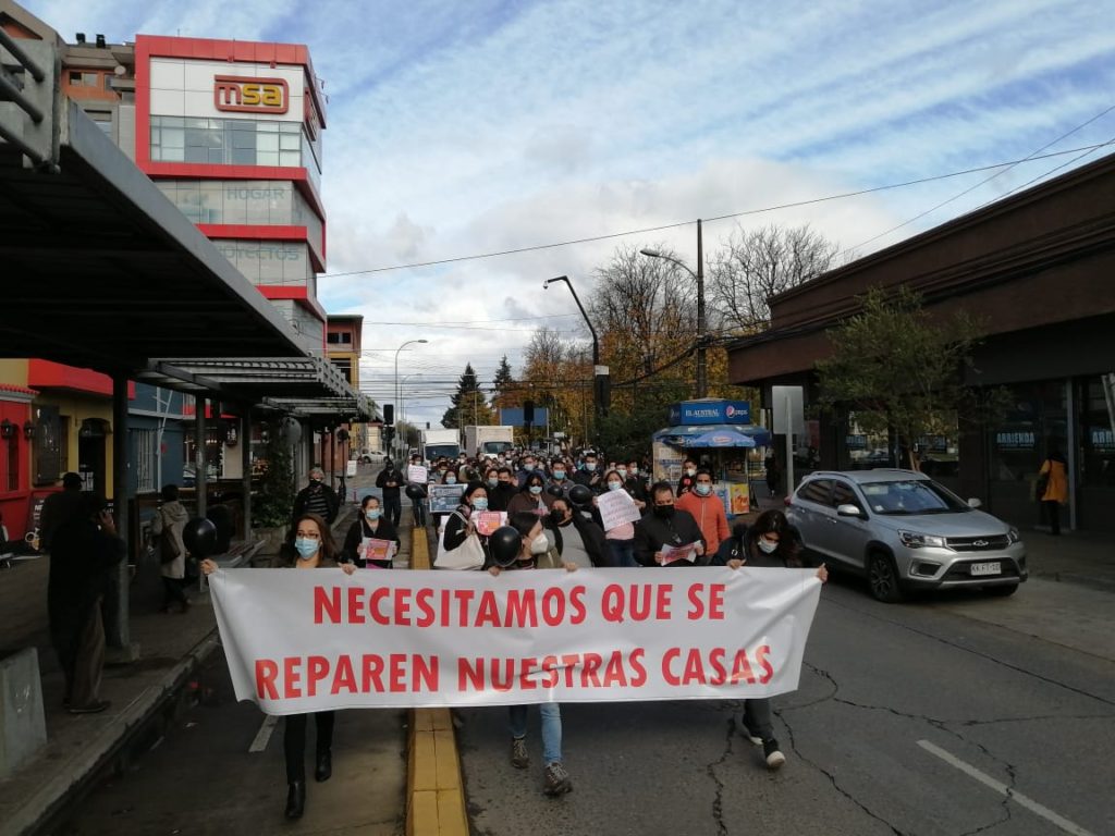 Temuco: beneficiarios de subsidios de vivienda se manifiestan por retraso en ejecución de proyectos