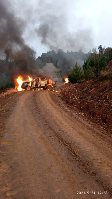Dos ataques incendiarios registrados durante esta tarde en La Araucanía: Gobierno condenó los hechos