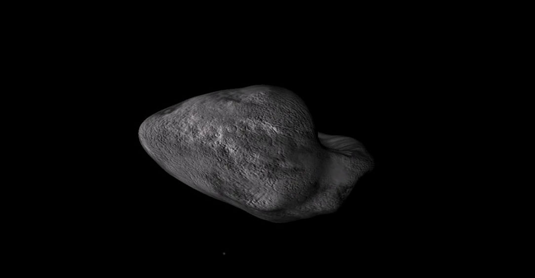 Ilustración de Asteroide Annefrank, similar al “patorojo”