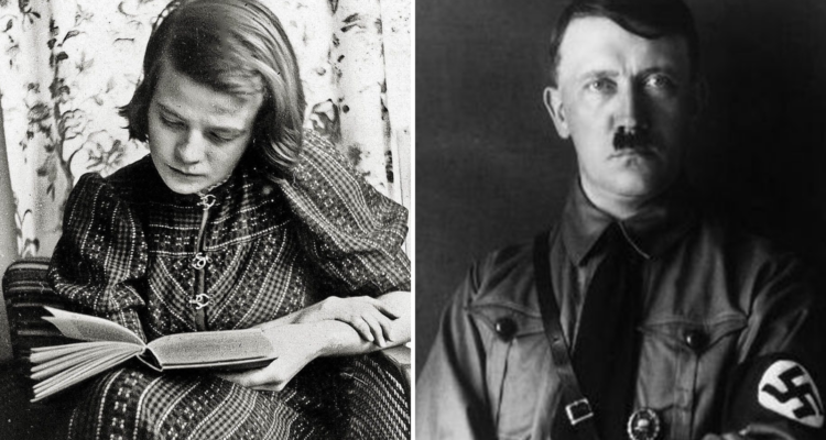 Sophie Scholl y Adolfo Hitler 