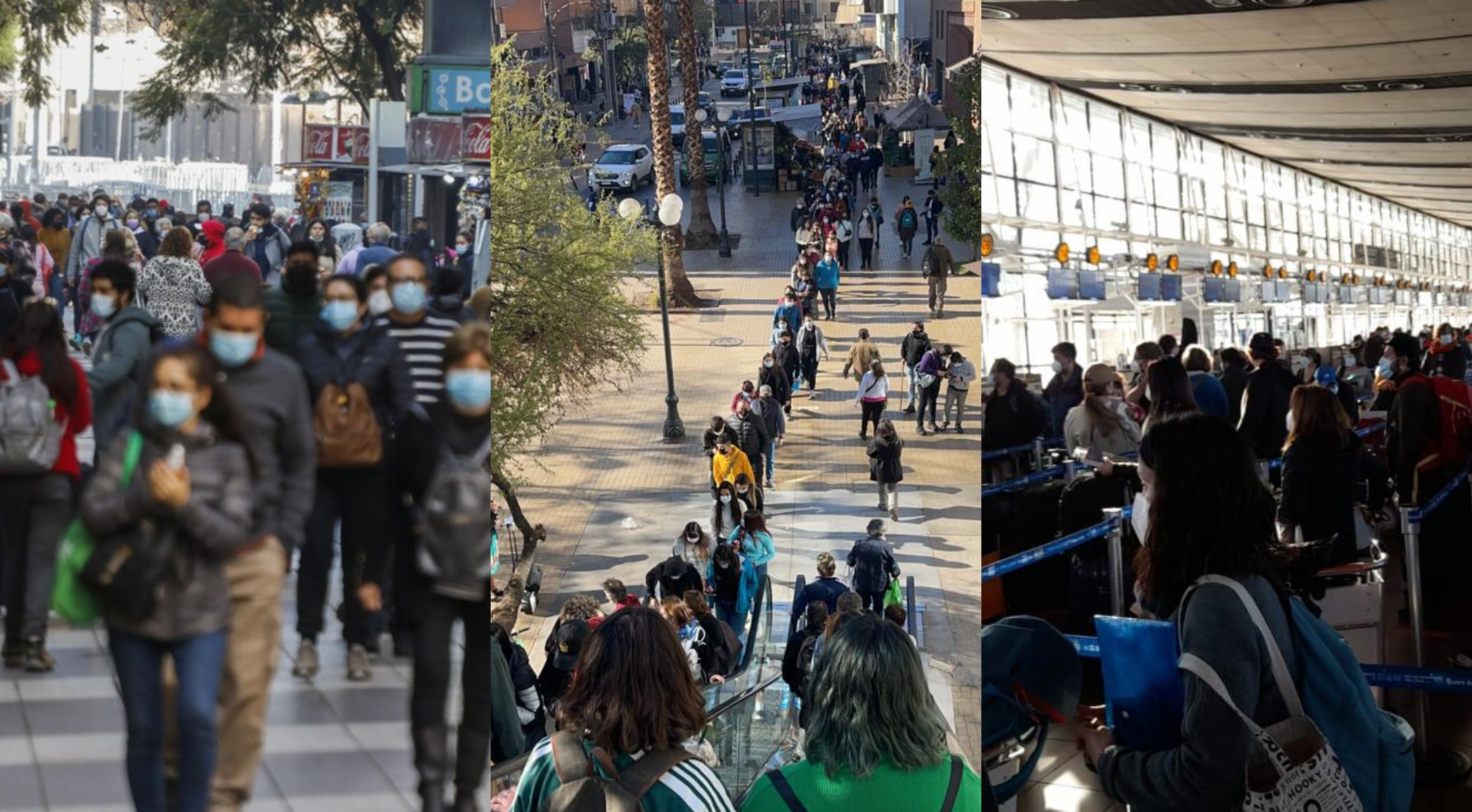 Cientos de capitalinos en las calles previo a Cuarentena total en la RM
