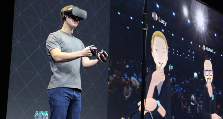 Mark Zuckerberg usando los Oculus VR en 2016 | Agence France-Presse