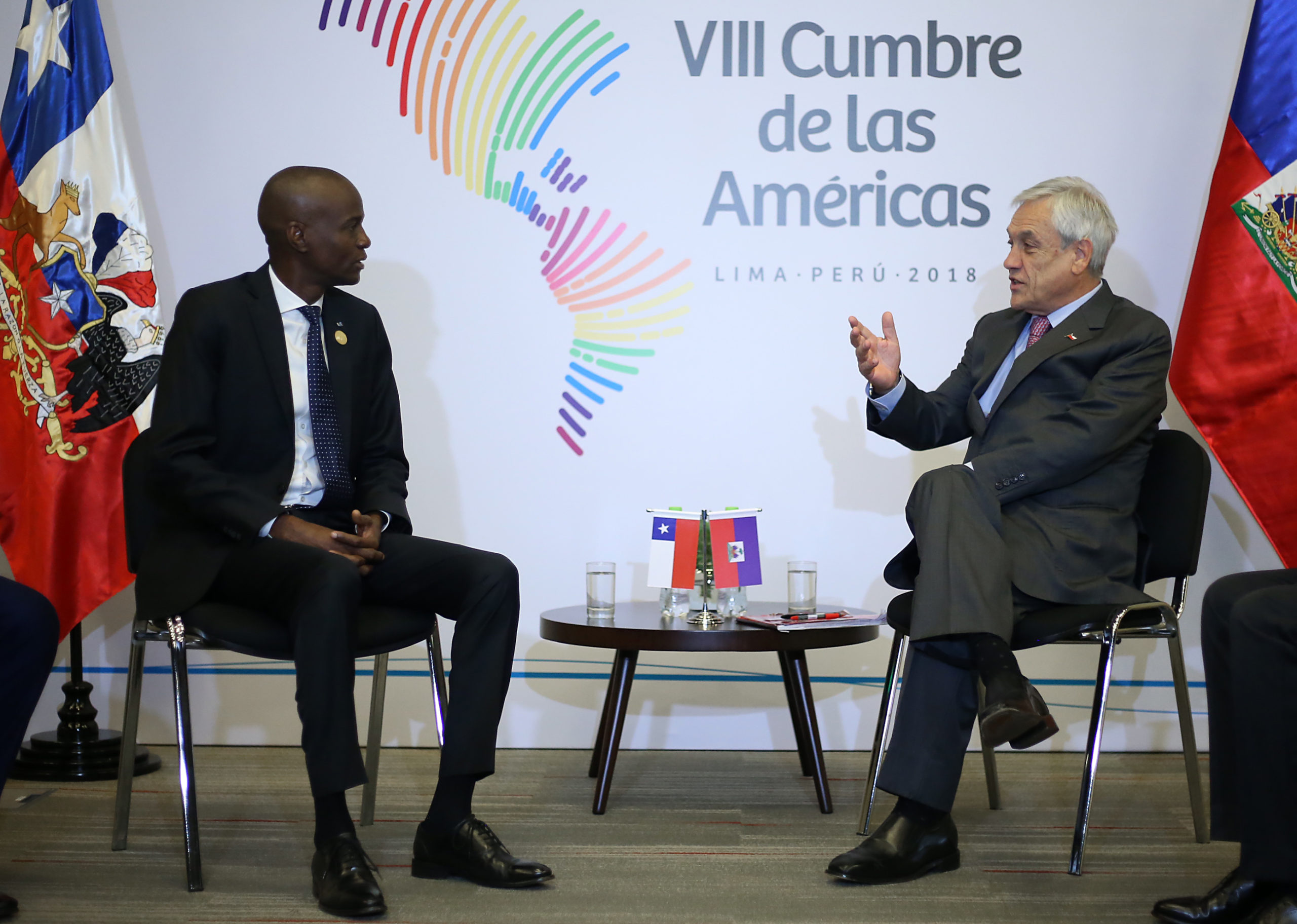 ARCHIVO Agencia UNO | El Presidente de la República, Sebastián Piñera, en encuentro con el Presidente de Haití, Jovenel Moïse, en el Ministerio de la Cultura de la Ciudad de Lima, Perú.