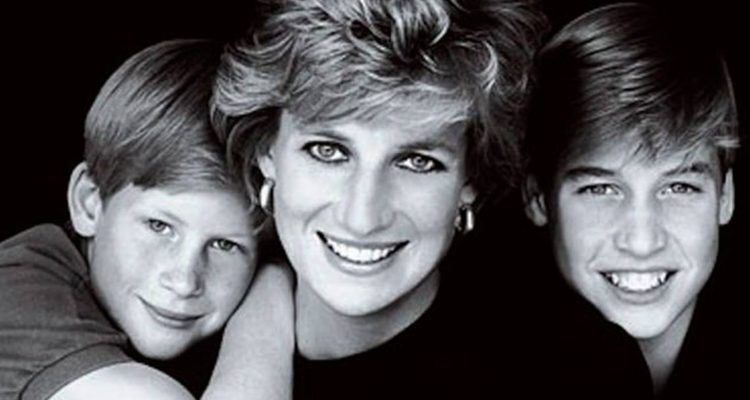 Lady Di junto a William y Harry
