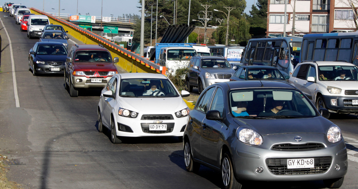 Vías del Gran Concepción saturadas por vehículos