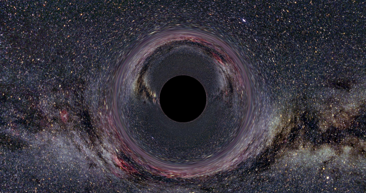 ilustración de agujero negro