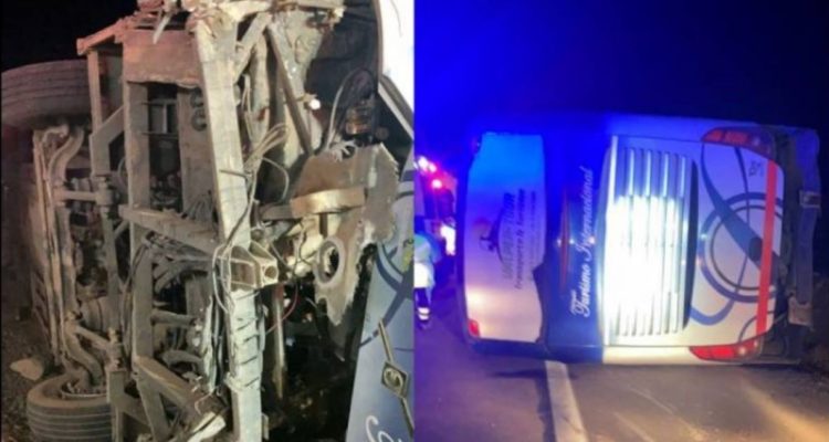 Volcamiento de un bus