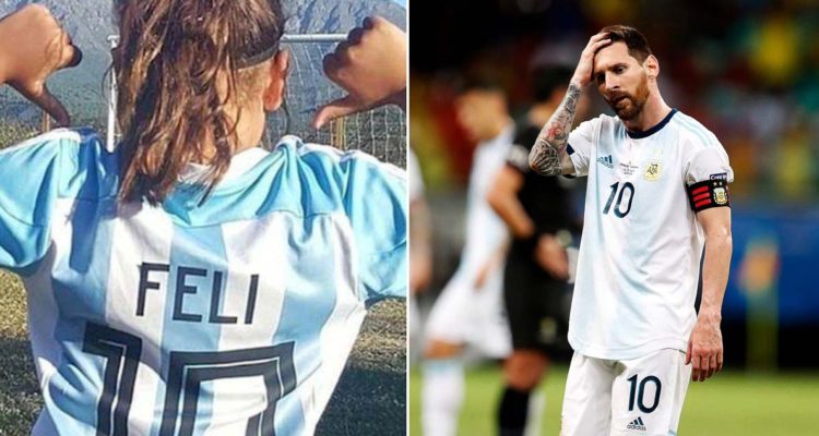 Felicita Flores y Lionel Messi