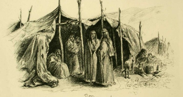 Choza aónikenk, 1884 | Memoria Chilena 
