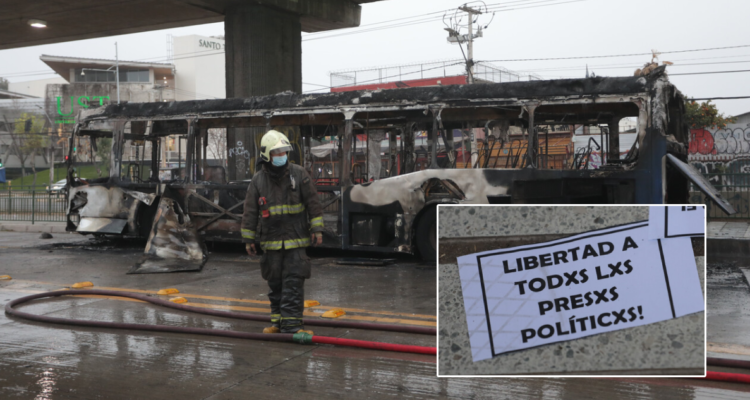queman bus transantiago