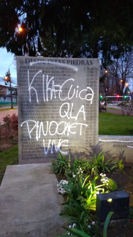 Vandalizan por tercera vez memorial a DDDD y Ejecutados en Osorno