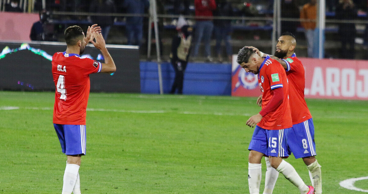 Chile jugando contra Venezuela