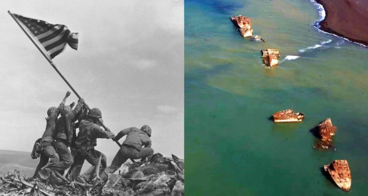 Barcos emergen del mar