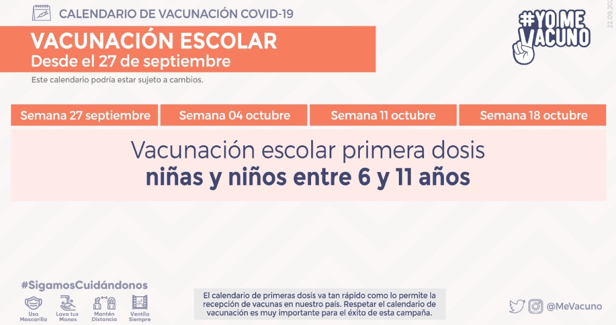 Calendario de vacunación escolar