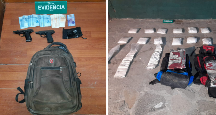 carabineros incauta granada y drogas en tarapaca