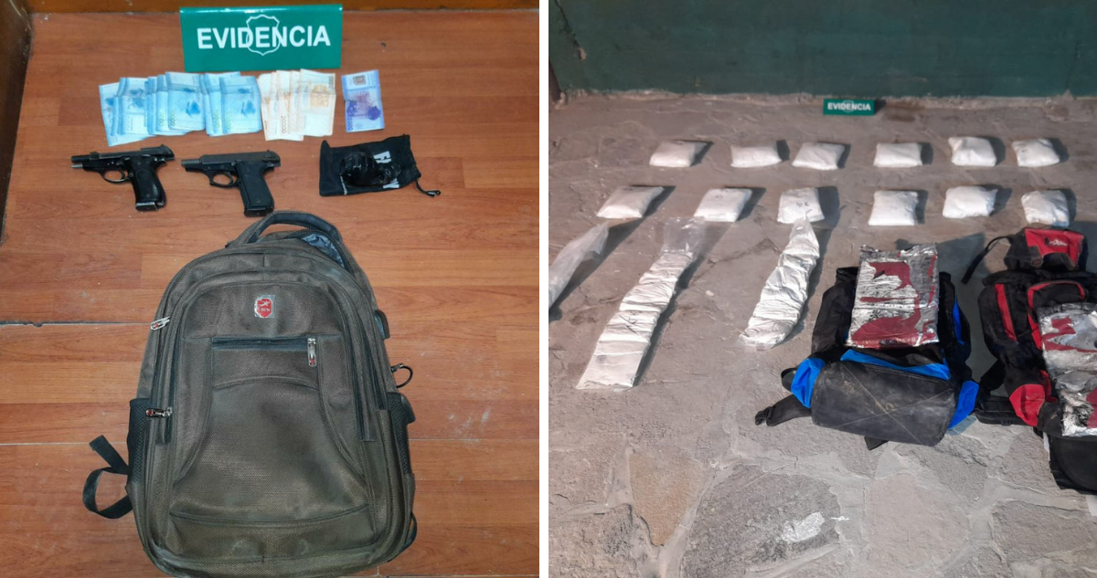 carabineros incauta granada y drogas en tarapaca
