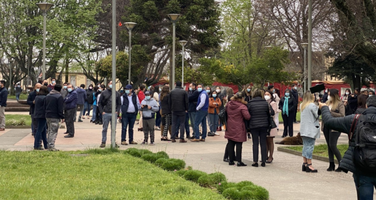 evacúan municipalidad