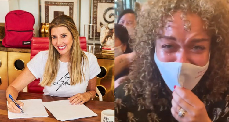 Jefa regalo pasajes y dinero a trabajadores