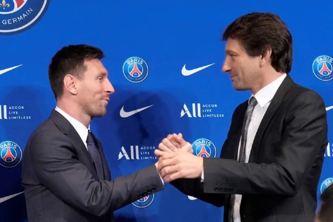 Lionel Messi y Leonardo.