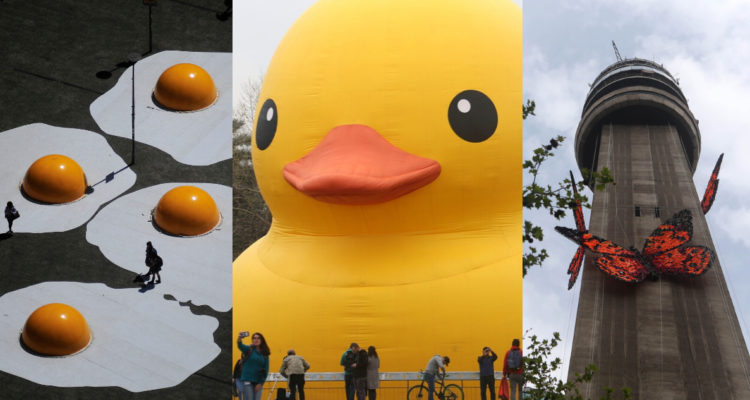 festival hecho en casa pato de hule amarillo