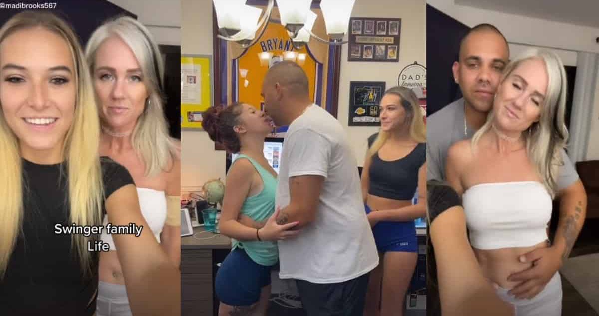 Familia swinger hija comparte esposo con su mamá