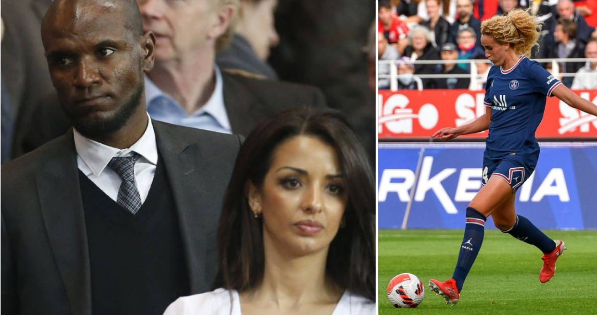 Eric Abidal, su esposa y Kheira Hamraoui