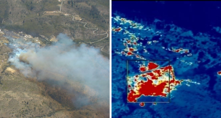 Alerta Roja para Cartagena por incendio forestal.