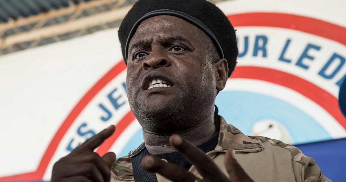 El líder de la principal banda armada de Haití, Jimmy Cherizier, alias Barbecue.
