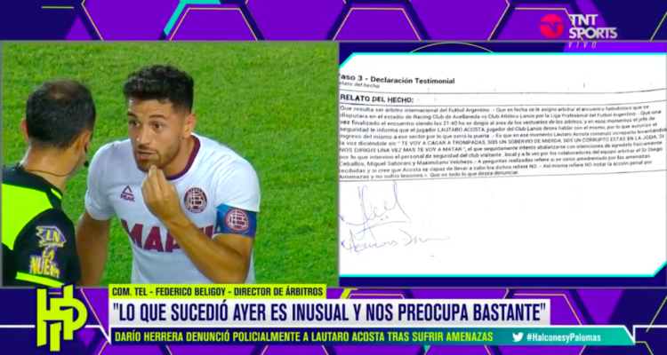 Lautaro acosta amenaza de muerte a dario herrera