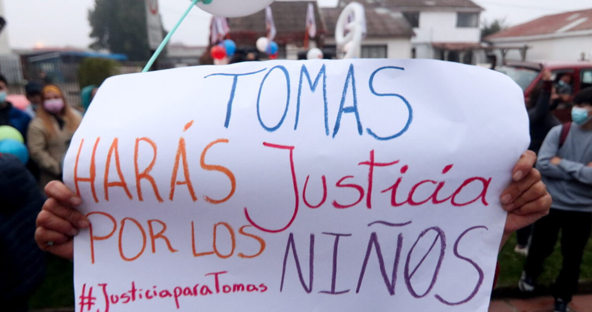 Pancarta pidiendo justicia para Tomás Bravo