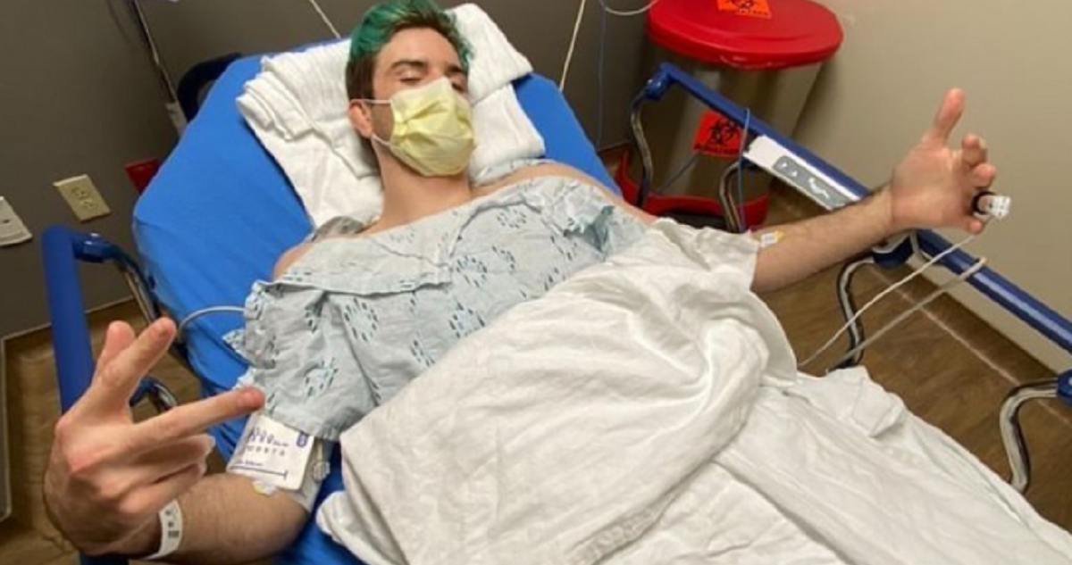 Christian Lohsen tras ser operado.