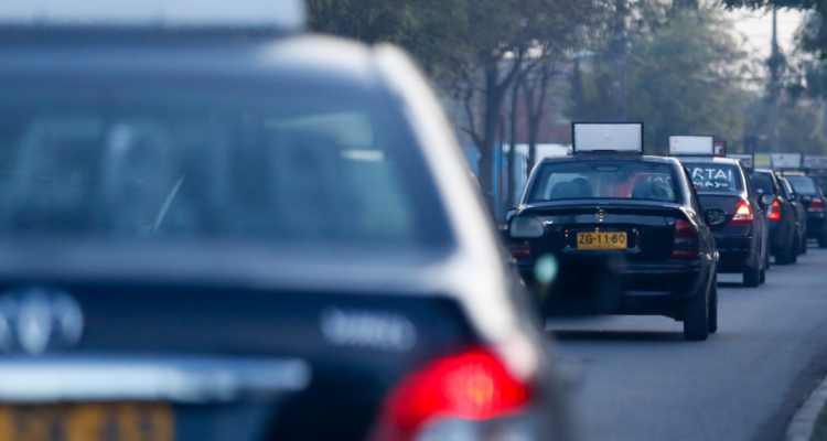 Colectivos estacionados