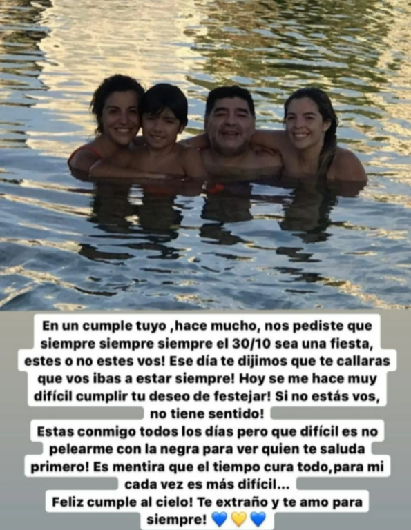Dalma Maradona y su emotiva publicación