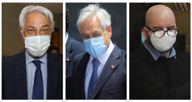 Diputados Jaime Naranjo, Giorgio Jackson y presidente Sebastián Piñera.